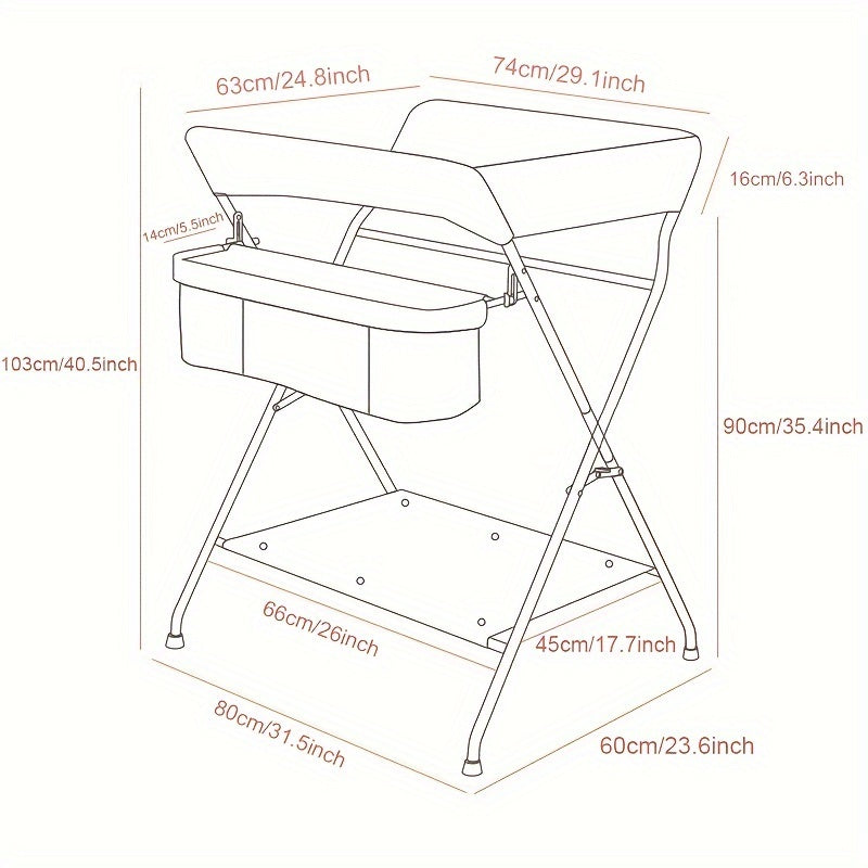Adjustable and Portable Baby Changing Table – Perfect for Organisation and Comfort