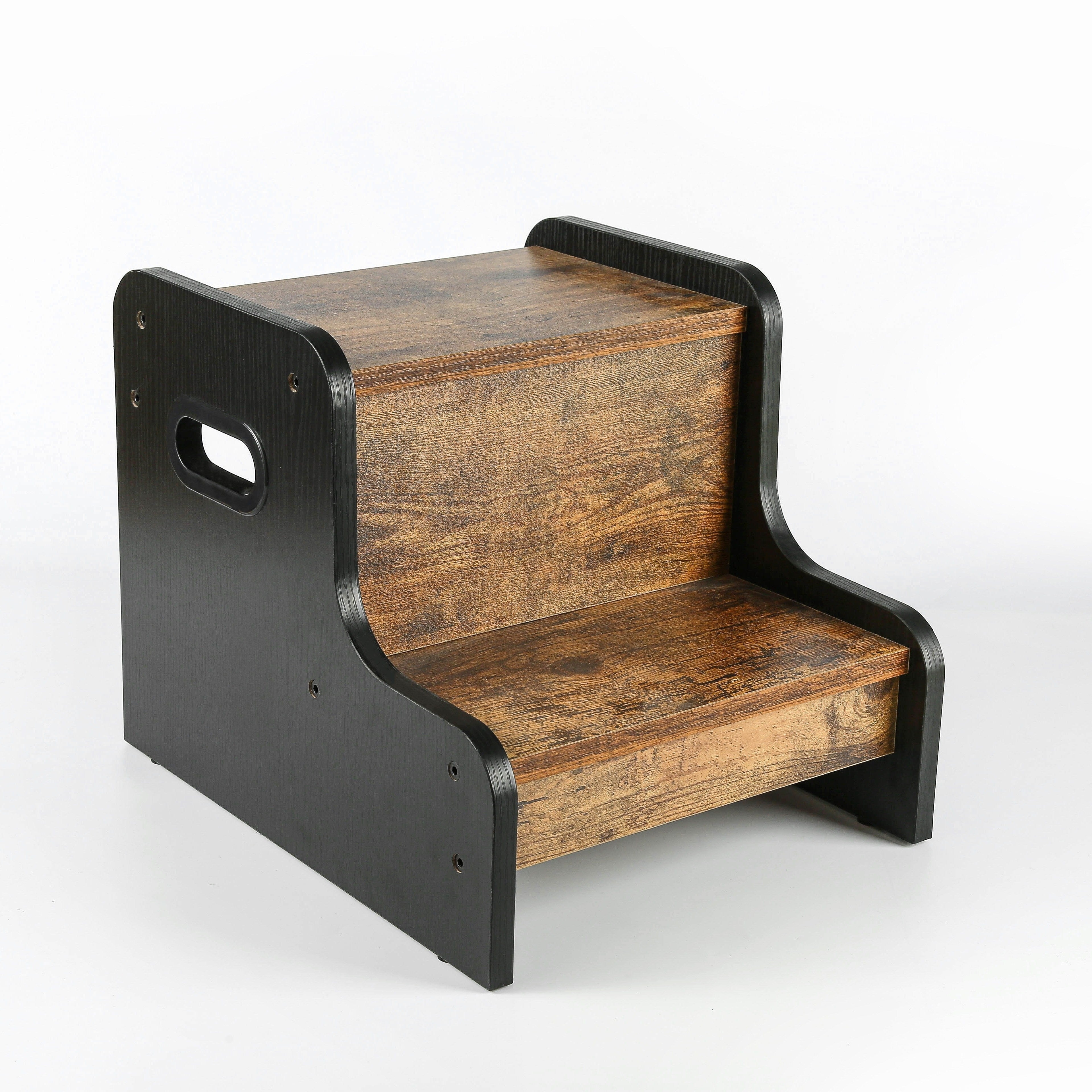 Rustic Wooden Stacking Stool - For Convenience and Safety