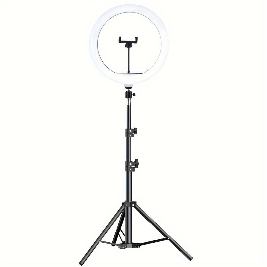 LED Ring Light with Tripod and Phone Holder - For Perfect Selfies and Video Recordings