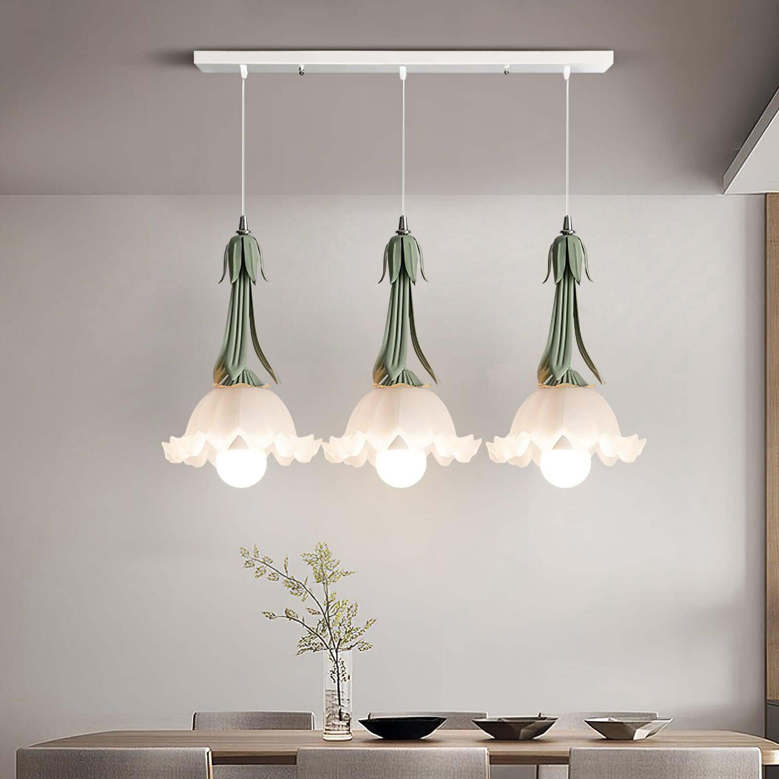 Elegant Pendant Light with Flower Design
