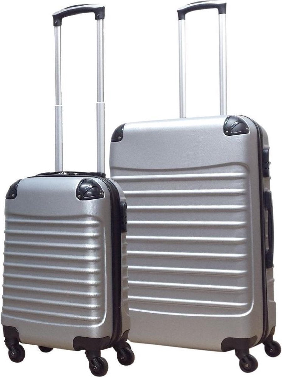 2-Piece Hard Shell Luggage Set – Milano Silver