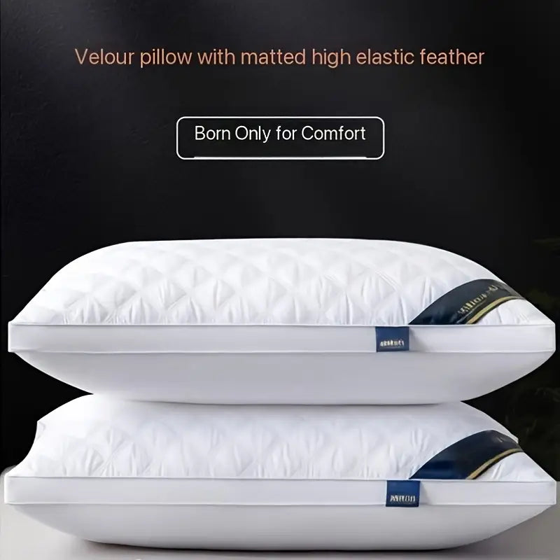 DreamRest - Set of 2 Hypoallergenic 3D Pillows - Soft Cervical Support & Hotel Quality Sleep