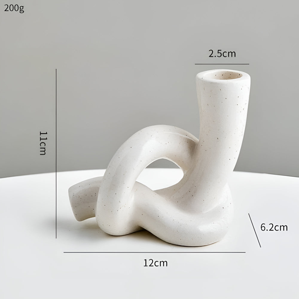 Minimalist Ceramic Knot Candle Holder – Stylish Home Decoration