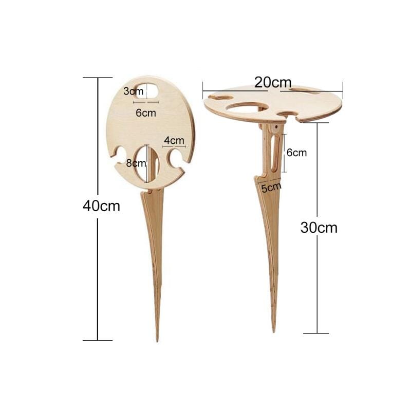Portable Wine Table for Outdoor Use