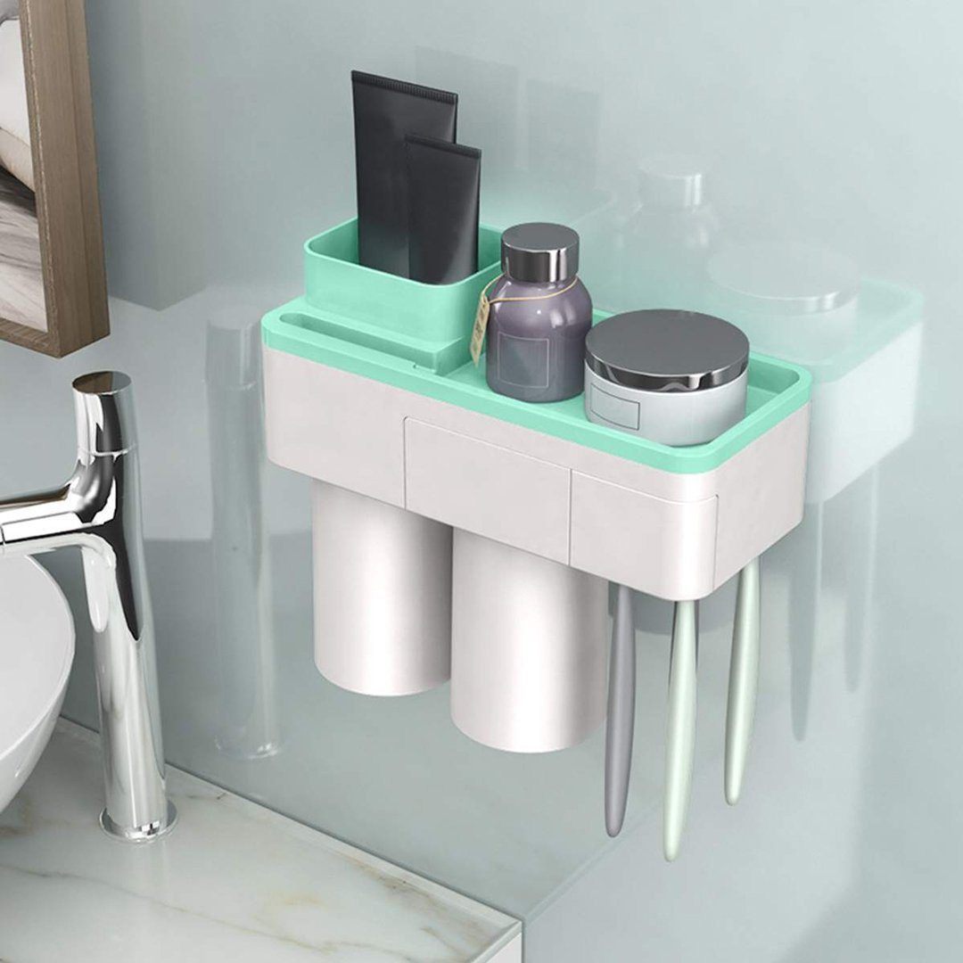 ToothCare - Handy Toothbrush Holder with Toothpaste Dispenser