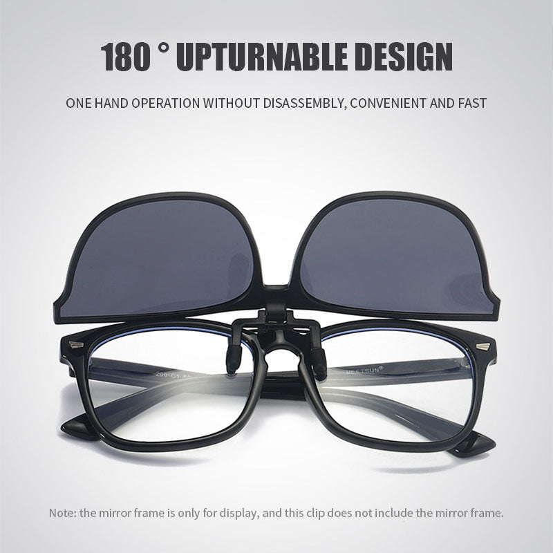 New Polarised Clip-On Folding Sunglasses