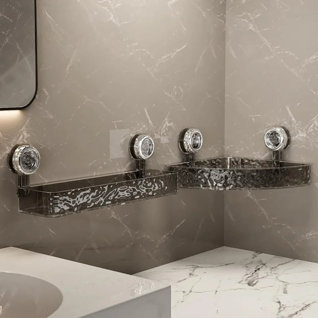 OptiGlide Shower Organizer Shelf | Durable and easy-to-install bathroom rack | Durable and easy-to-install bathroom rack