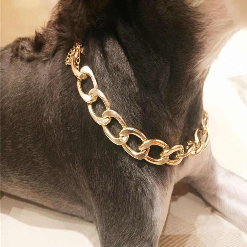 Pet Jewellery Thick Gold Chain Collar