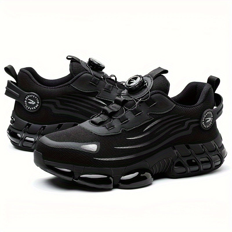 Safe Work Shoes for Men - Breathable and Slip-Resistant with Rotating Buckle