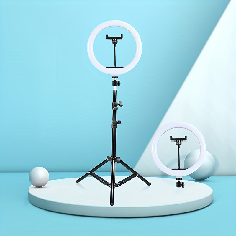LED Ring Light with Tripod and Phone Holder - For Perfect Selfies and Video Recordings