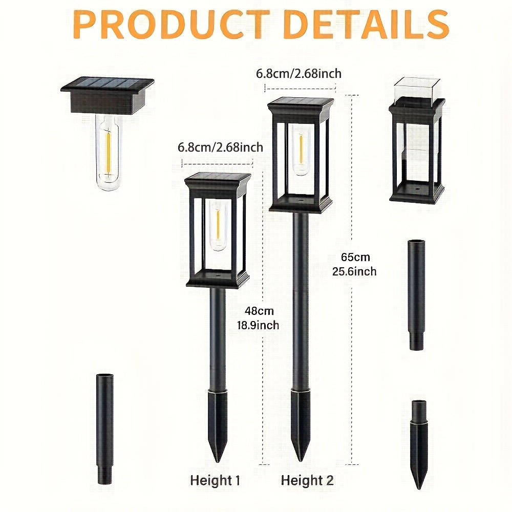 Set of 4 Solar Garden Lights – Durable and Bright for Gardens and Pathways