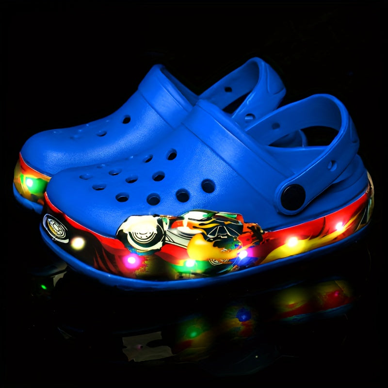 Glow-in-the-Dark Children's Clogs – Breathable and Non-Slip Shoes