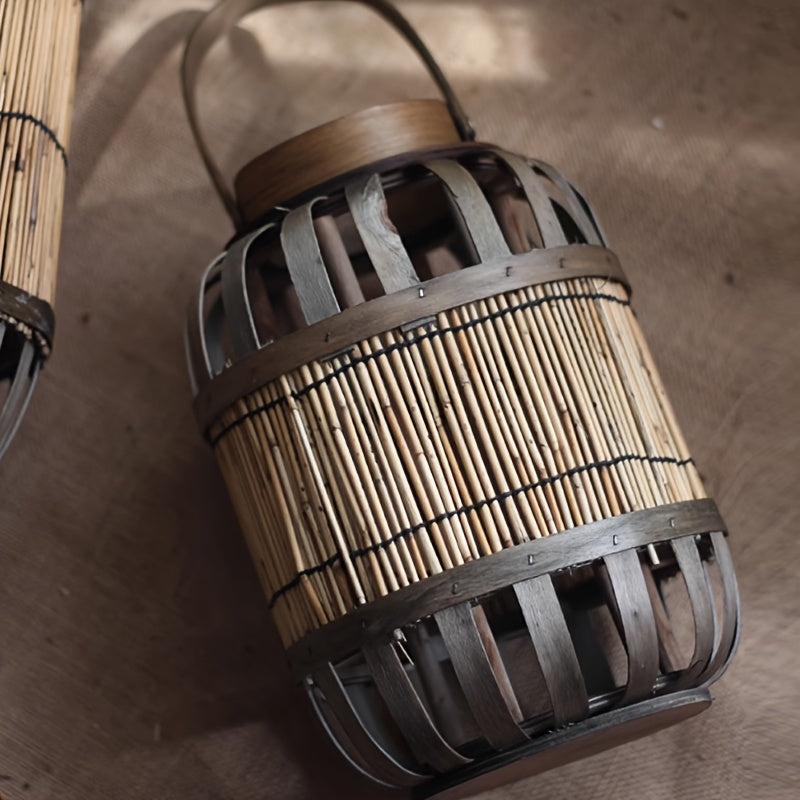 Rustic Wooden Lantern – Authentic Atmosphere Creator for Garden, Terrace or Interior