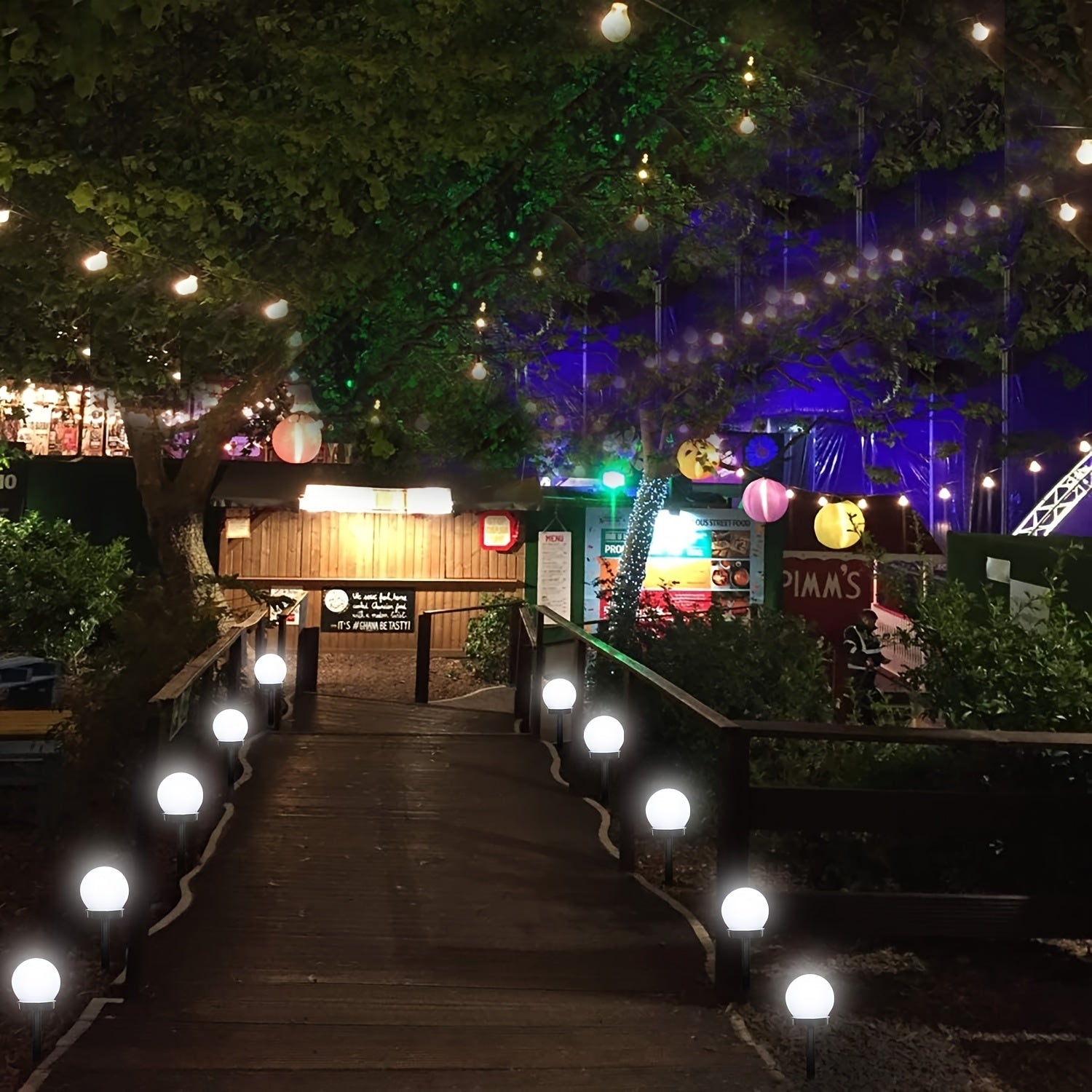 Solar LED Garden Lamps – Spherical Lighting for Paths and Gardens