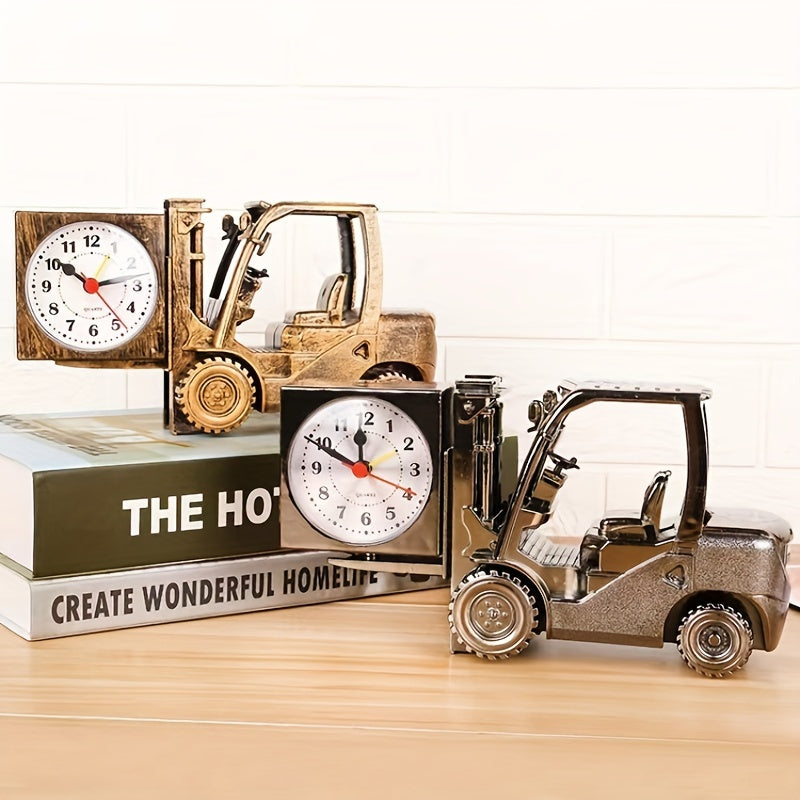 Retro Forklift Alarm Clock – Unique and Creative Design for Students and Room Decor