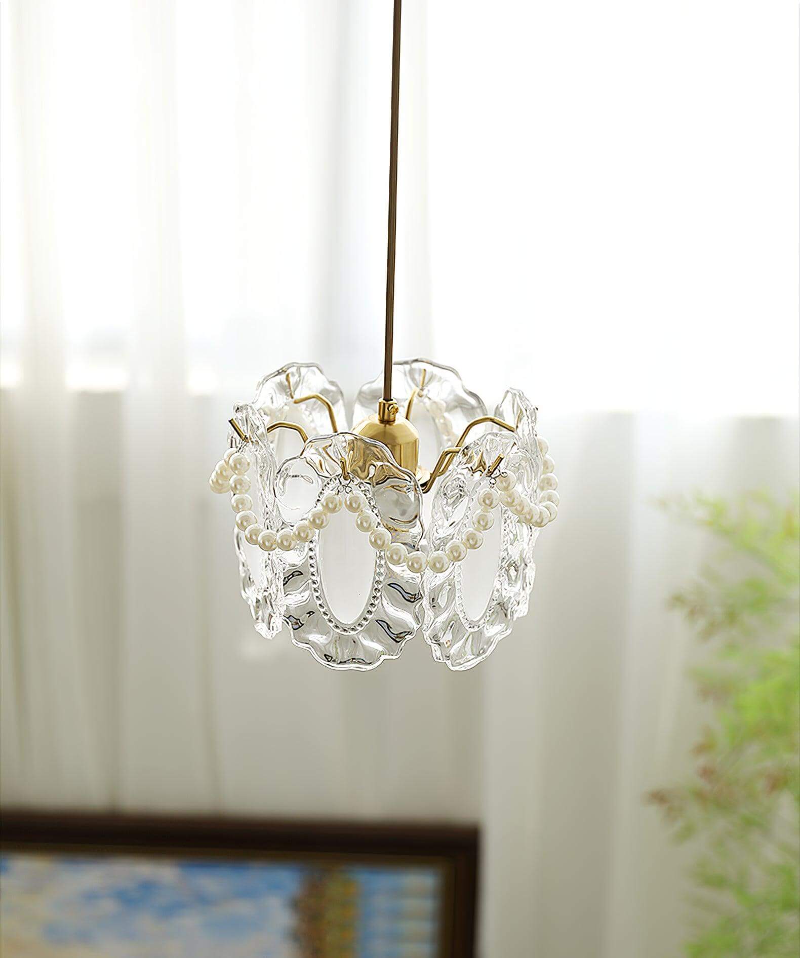 Flower Glass Pendant Lamp - Elegant Design