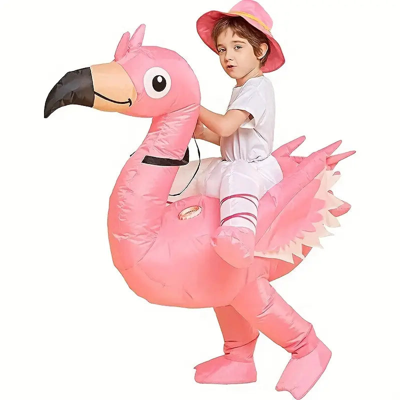 FlamingoRider - Funny Inflatable Flamingo Costume for Carnival & Festive Events