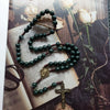 Moss Agate Saint Medal Cross Pendant Rosary Necklace – Celeste