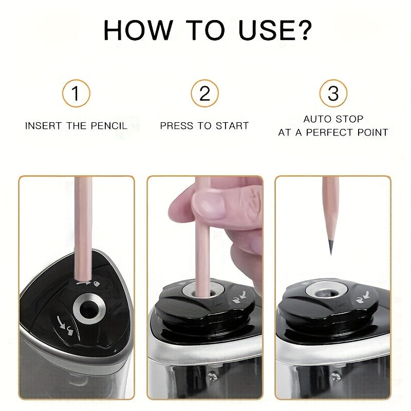 SharpPoint Electric Sharpener – Super Fast and Accurate Pencil Sharpening