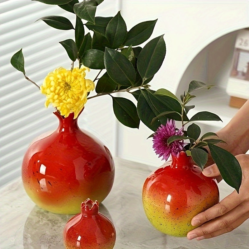 Pomegranate Vase - Handcrafted Elegant Decoration