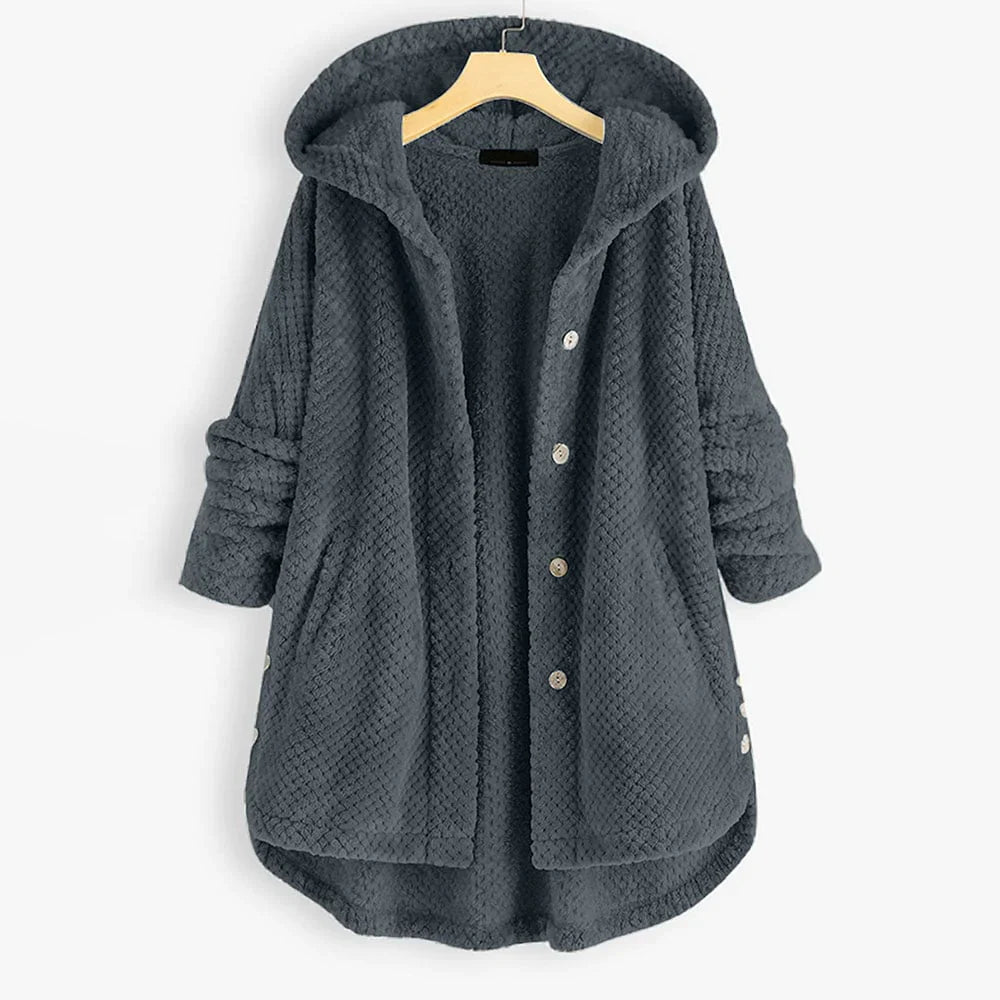 StyleCrest Premium Fleece Jacket | Reversible Hooded Coat with Flattering Fit and All-Season Comfort