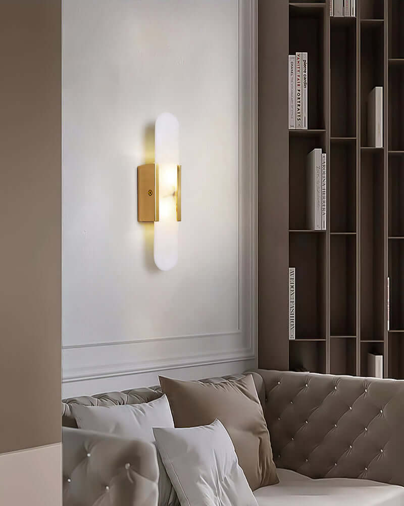 Modern Wall Lamp - Alabaster & Metal