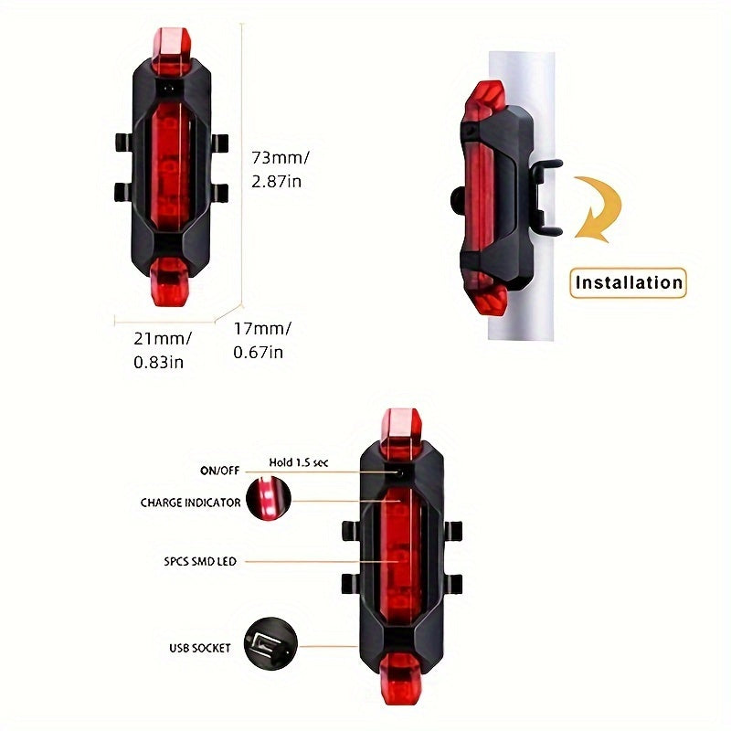 SafeRide LED Rear Light – USB Rechargeable and Bright