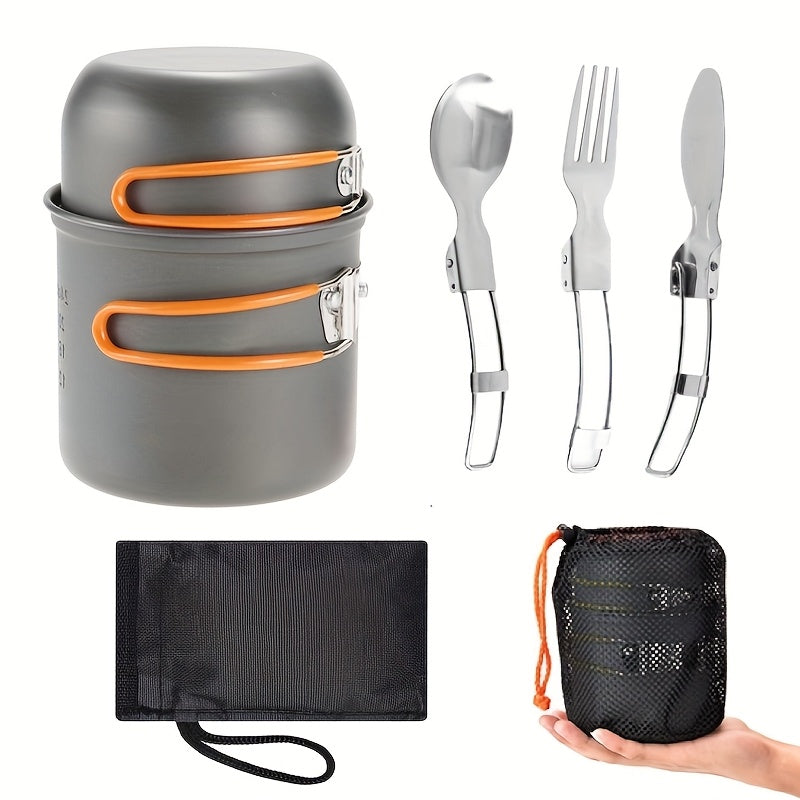 Folding Cooking Set made of Aluminium Alloy – Lightweight and Durable for Camping, Hiking, and Picnicking