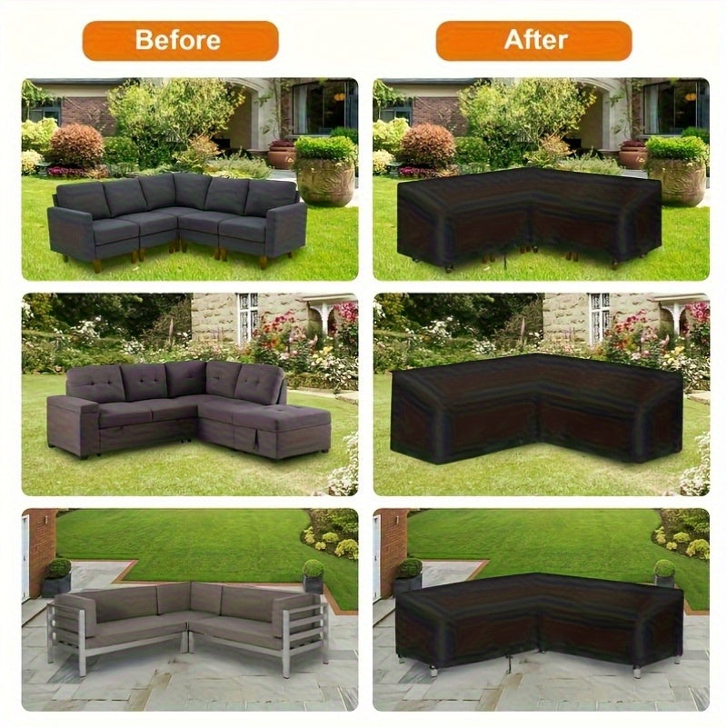 ShieldGuard Outdoor Covers – Robust Protection for V-Shaped Lounge Sets
