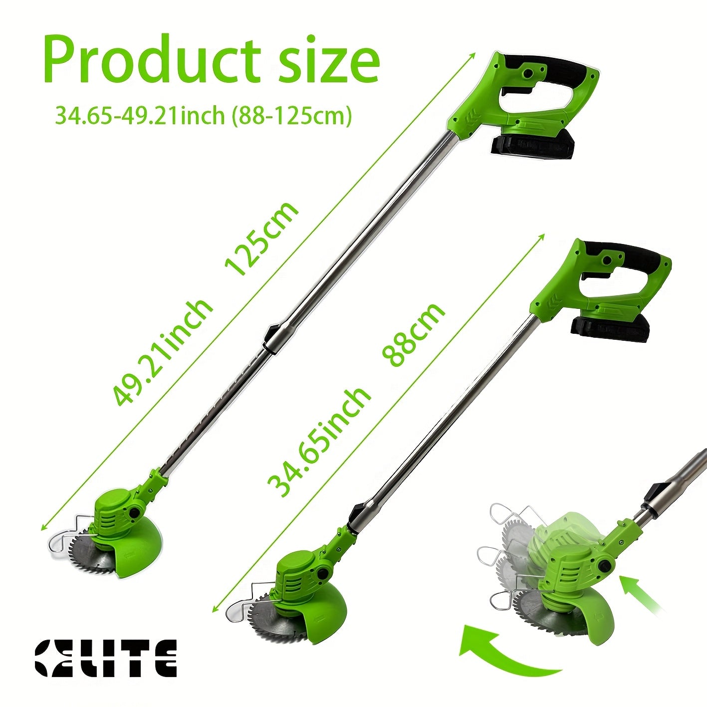 Portable Lithium Wireless Electric Lawn Mower – Adjustable & Rechargeable