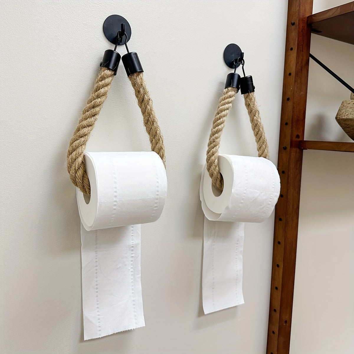Hemp Rope Toilet Roll Holder - For Stylish Bathrooms