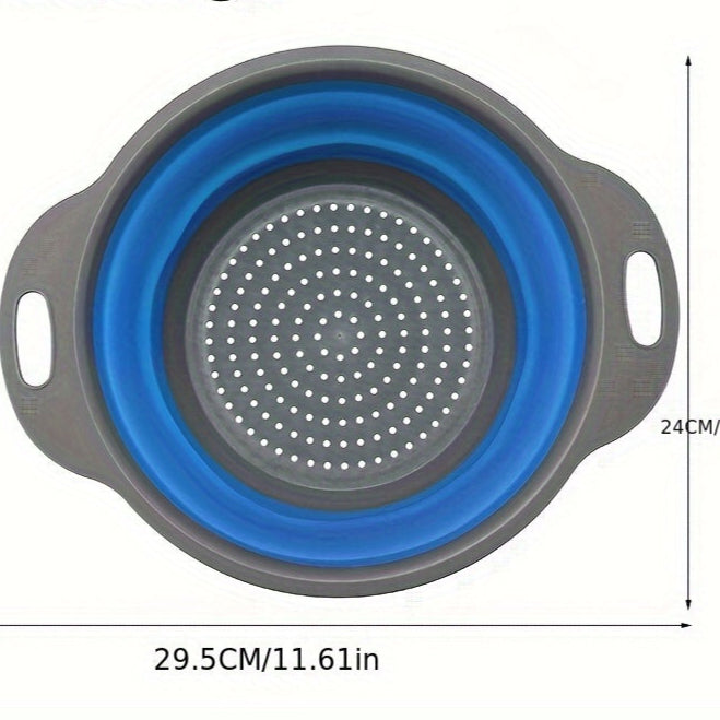 Collapsible Silicone Colander Set – Perfect for Pasta, Vegetables and Fruit