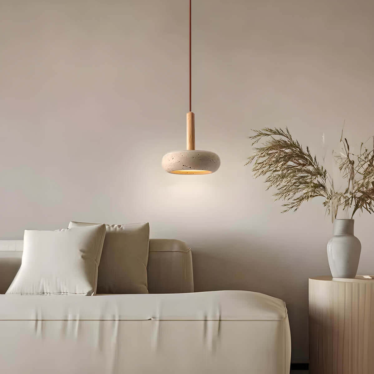 Natural Stone Pendant Lamp - Elegant & Sustainable