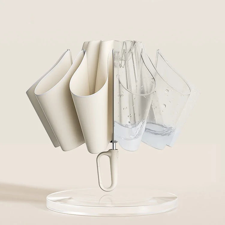 EliteShield Reverse Umbrella | Compact, Waterproof & Wind-Resistant with Reflective Safety Strip