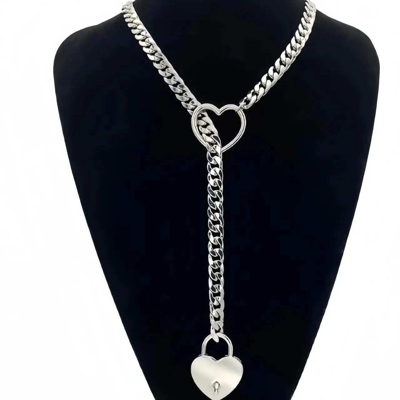 Heart Lock Necklace Couples Choker | 14K Plated