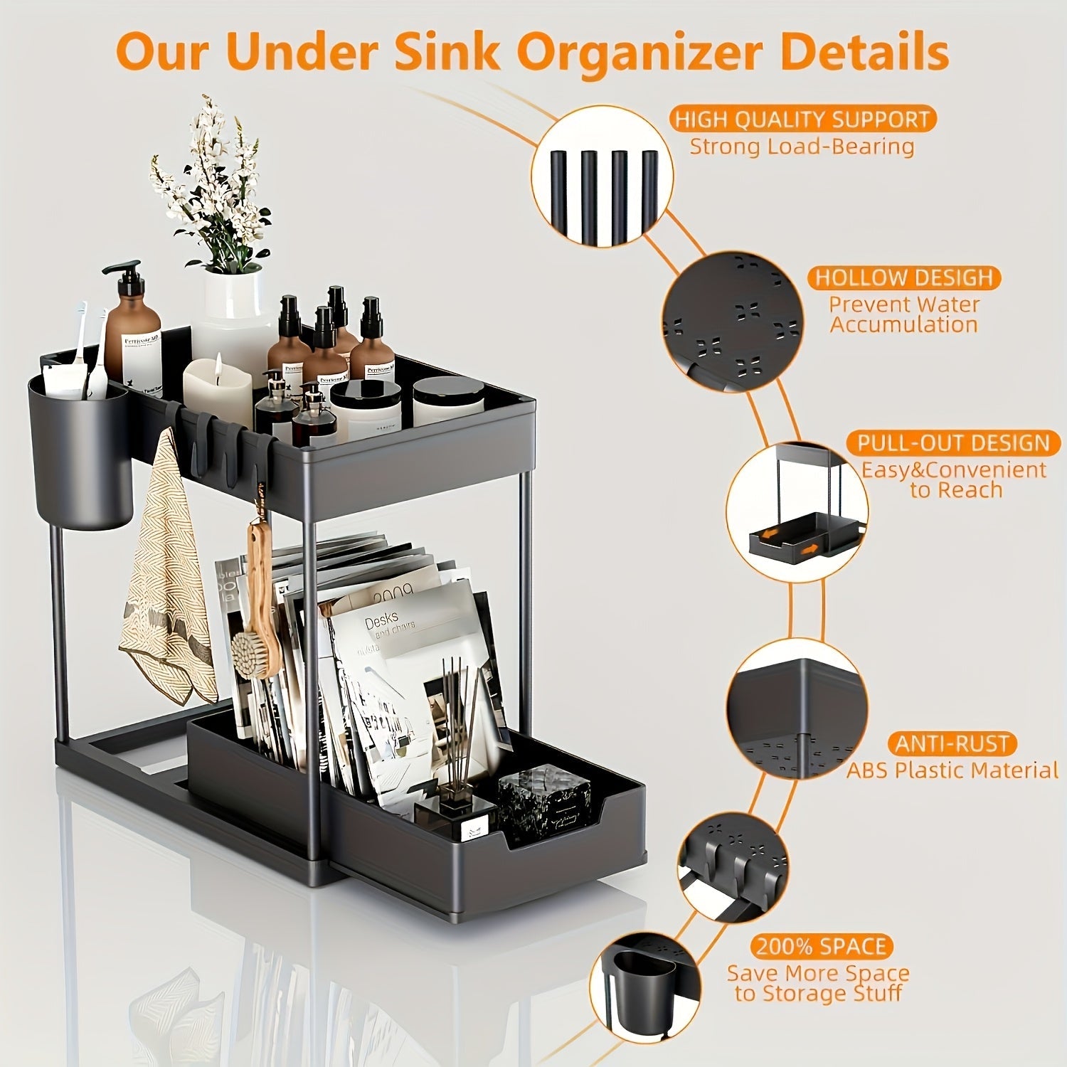 Multifunctional Sliding Organiser – Practical and Space-Saving