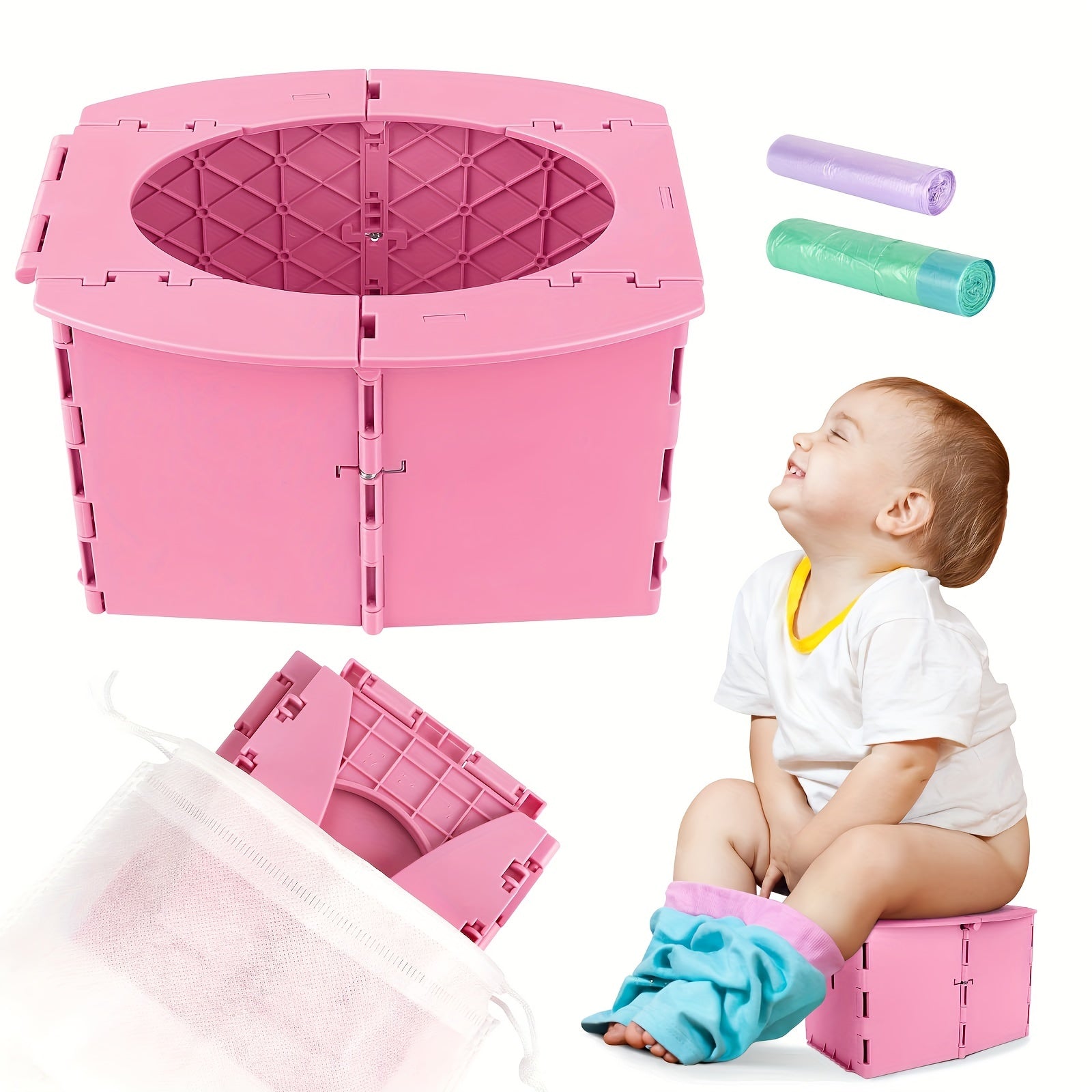 Compact Foldable Children's Toilet – Handy and Hygienic Solution for On-the-Go