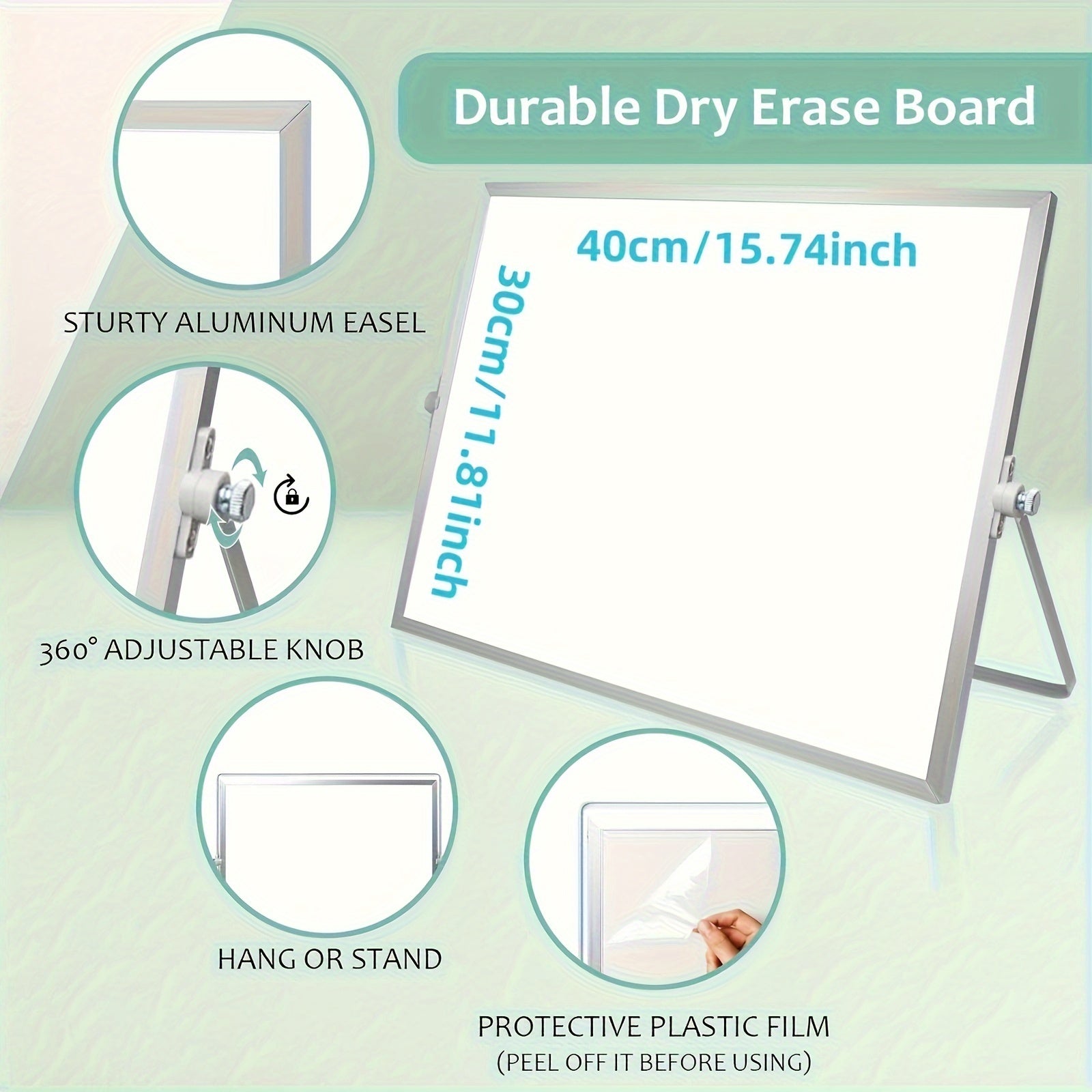MagniBoard Magnetic Whiteboard - Portable and Double-Sided with Stand