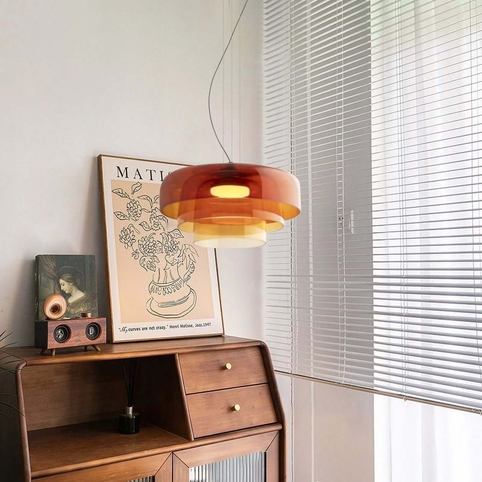 Norwegian Glass Pendant Lamp - Unique Design