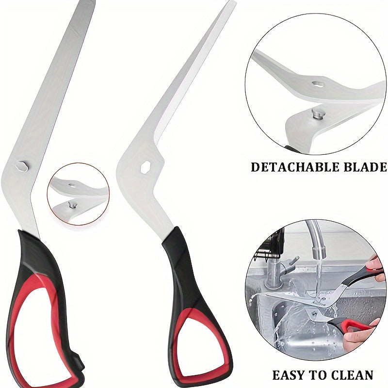 Multifunctional Stainless Steel Pizza Scissors with Comfort Grip – Easy Cutting of Pizza and More