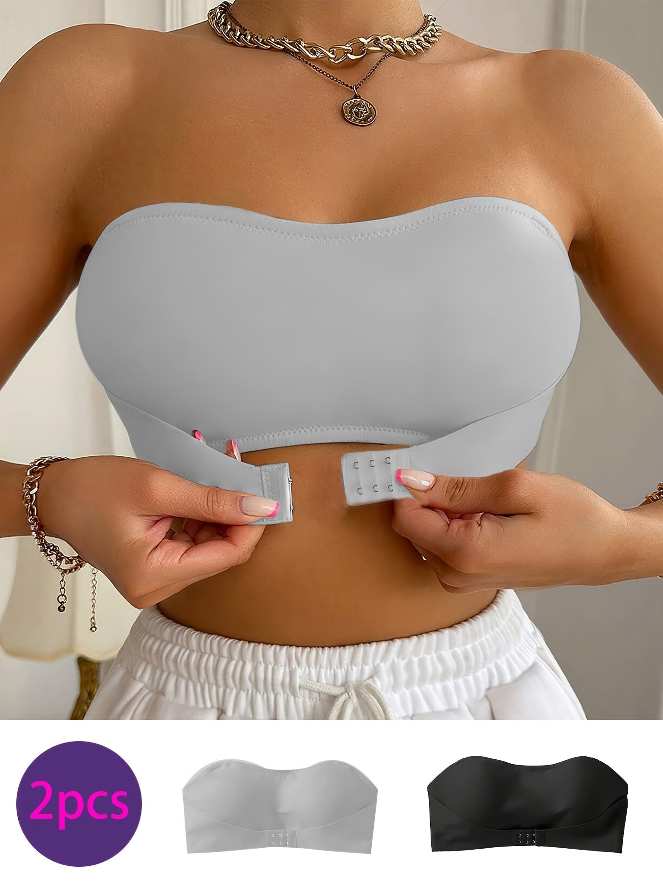 Seamless Bandeau Bra - Soft and Comfortable Without Underwire