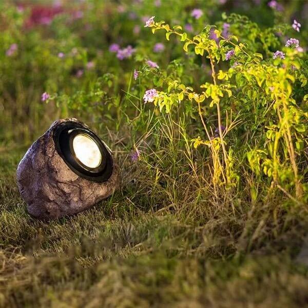 Garden Rock Lamp - LED Solar-Powered Outdoor Light