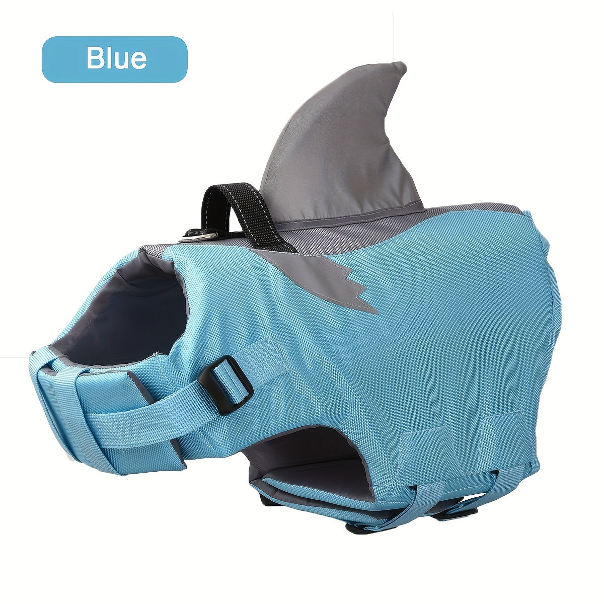 Reflective Shark Dog Swimsuit – Safety Vest for Pets with Handle and Adjustable Straps