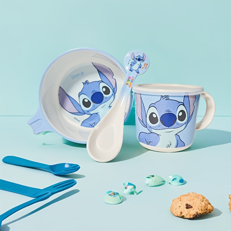 3-Piece Stitch Tableware Set – Bowl, Mug and Spoon with Cute Cartoon Design