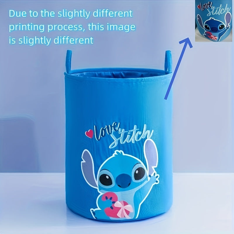 Foldable Laundry Basket with Stitch Theme – Ideal for Laundry and Toy Storage