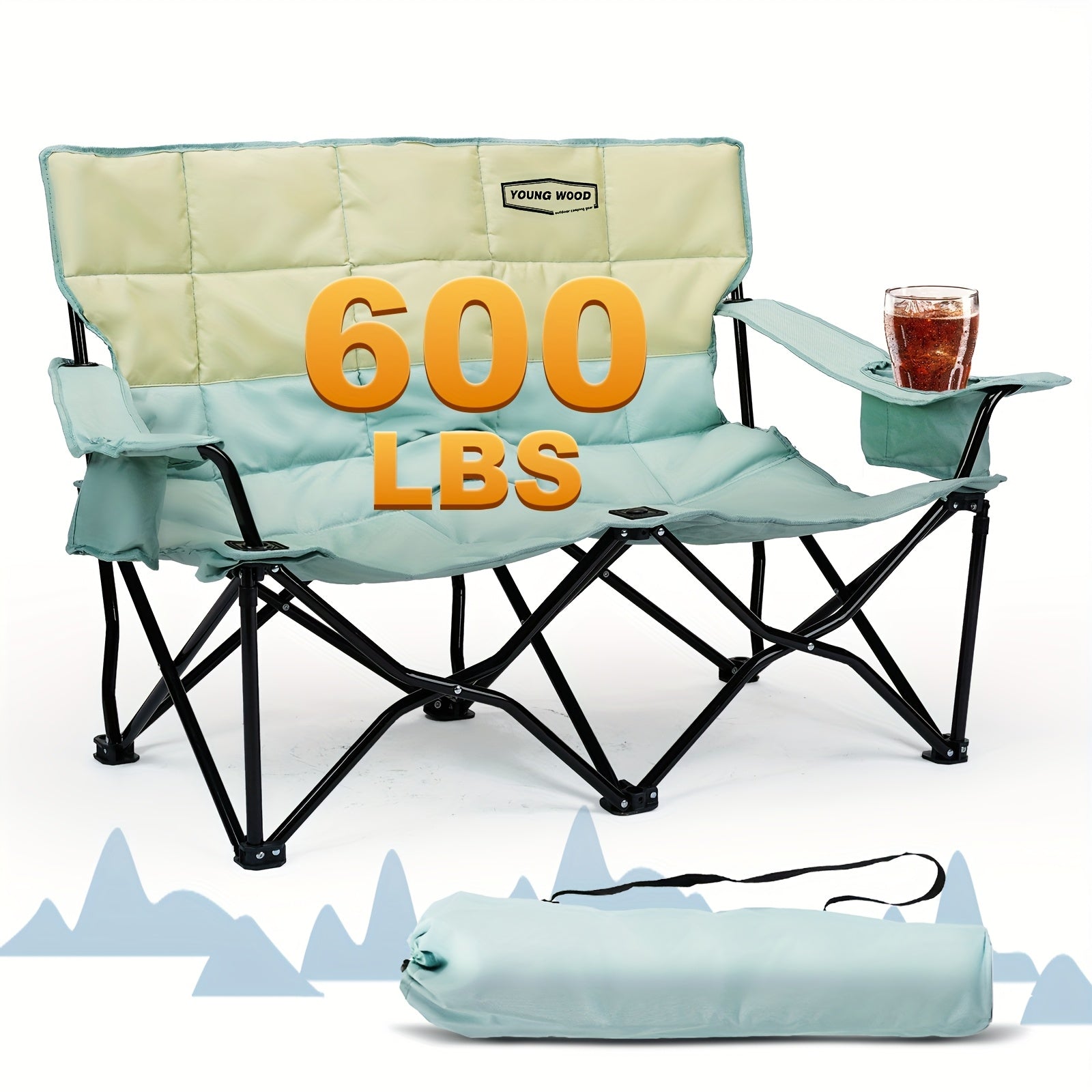 CampEase Loveseat Camping Chair – Luxury Seating Comfort for Two