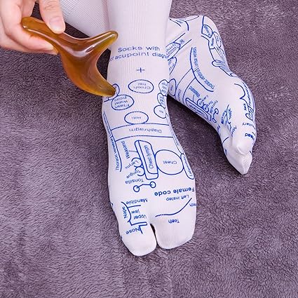 TheraStep Luxury Reflexology Socks | Footwear for Healing, Pain Relief, and Wellness Boost