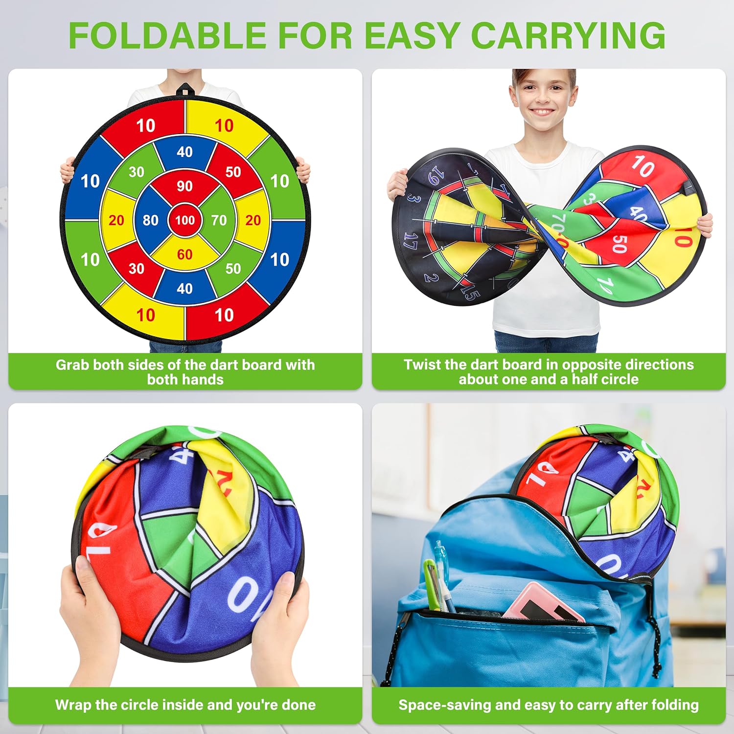 Large Double-Sided Dartboard for Children – Play, Learn, and Relax