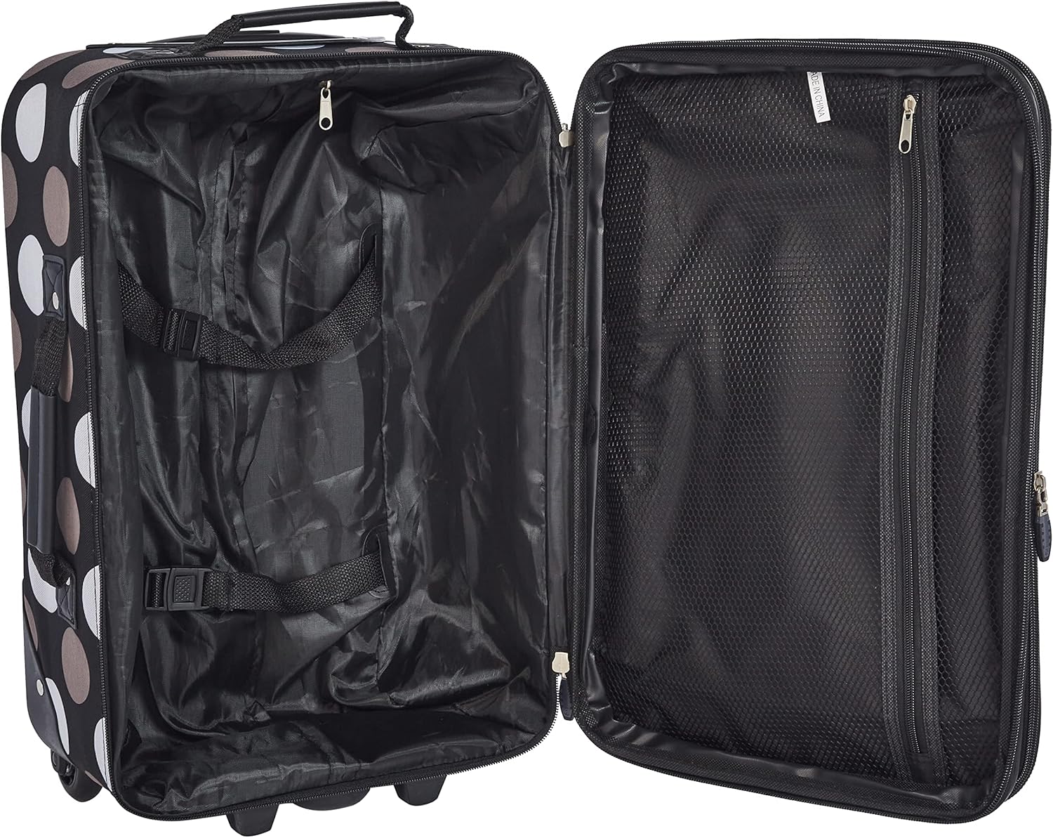 2-Piece Softside Upright Luggage Set with Cabin Bag & Smooth-Running Wheels