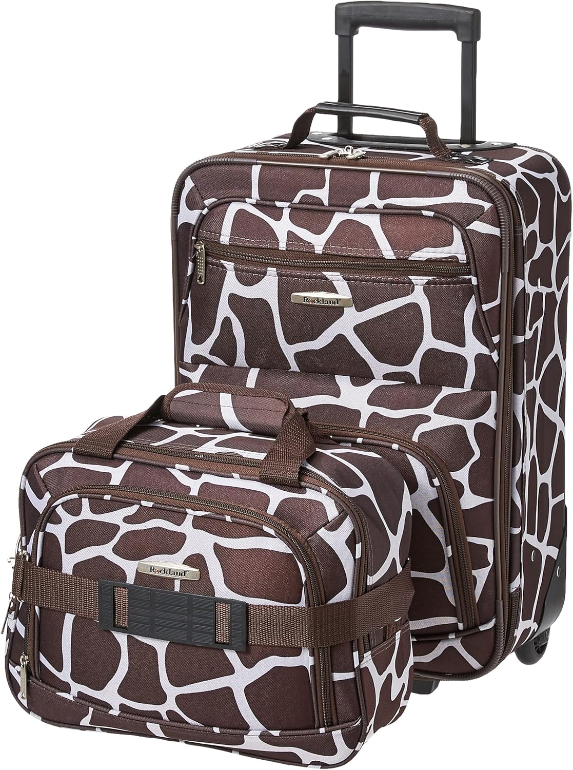 2-Piece Softside Upright Luggage Set with Cabin Bag & Smooth-Running Wheels
